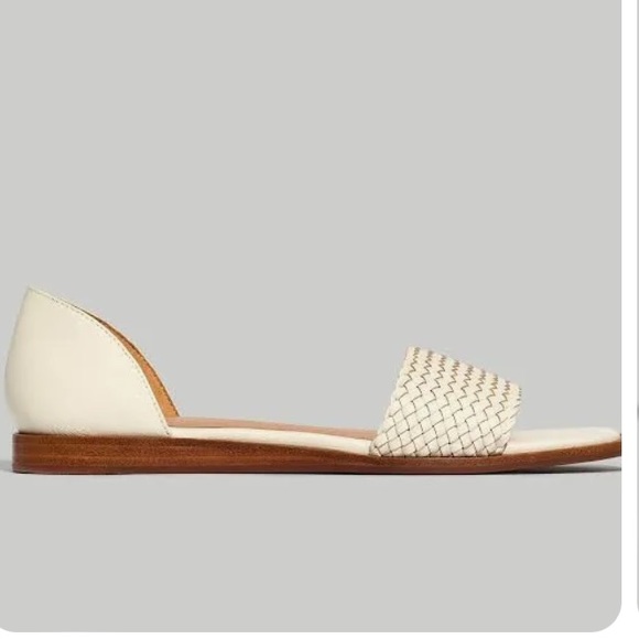 “Madewell” the “Nelda” leather  d’orsay flat; in the color pale oyster; size 8 - Picture 4 of 16
